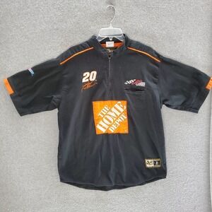 NASCAR Men T-Shirt L Black Tony Stewart Chase Joe Gibbs‎ Racing Home Depot Logo